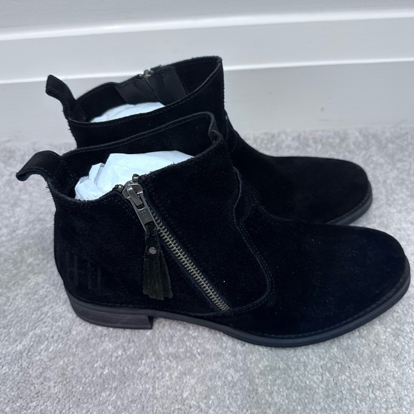 HARLEY-Davidson® Women's Melita Black Suede Leather Ankle Boots - Size:7.5 - Picture 3 of 8